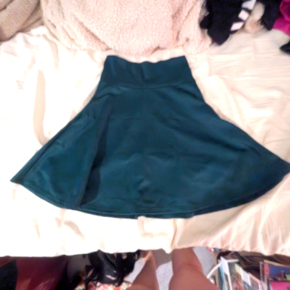 Charlotte Russe Dark Green Mini Skirt